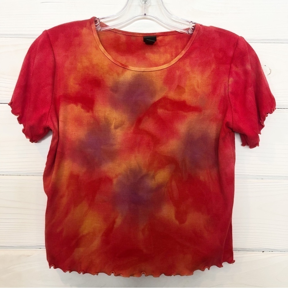 ⭐5 for $25 Wild Fable Ribbed Tie Dye Short Sleeve Shirt Hem